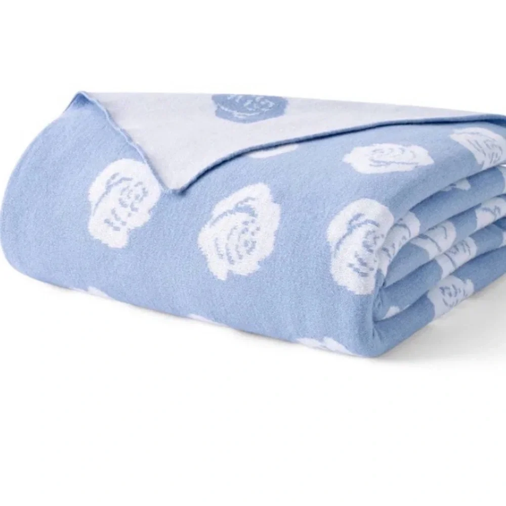 LoveShackFancy Rose Jacquard Blanket